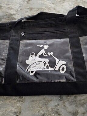 Totally Tiffany Tour De Crop Black Tote Craft Bag Scrapbook Supply Organizer